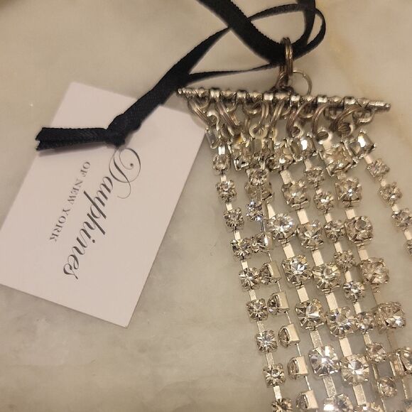 NWT Dauphines New York I Do Silver Crystal Headband Headpiece Bridal Goddess - Picture 7 of 11